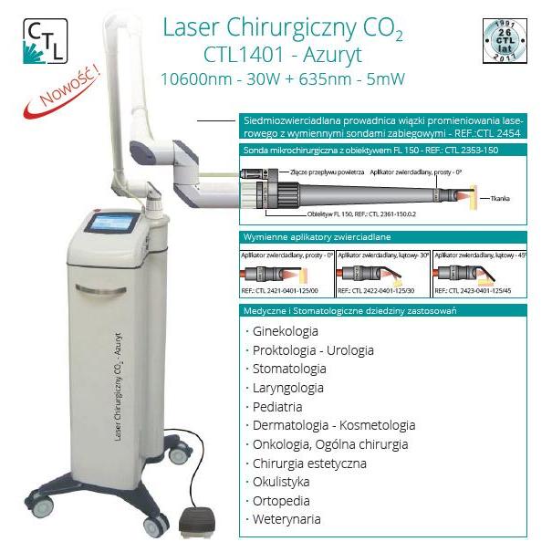 Lasery ginekologiczne CTL 1401 - Azuryt 10600 nm/635 nm