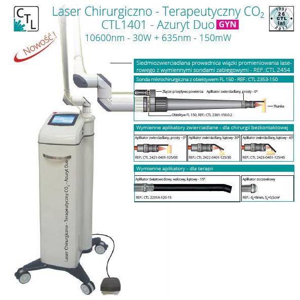 Lasery ginekologiczne CTL 1401 - Azuryt Duo 10600 nm/635 nm