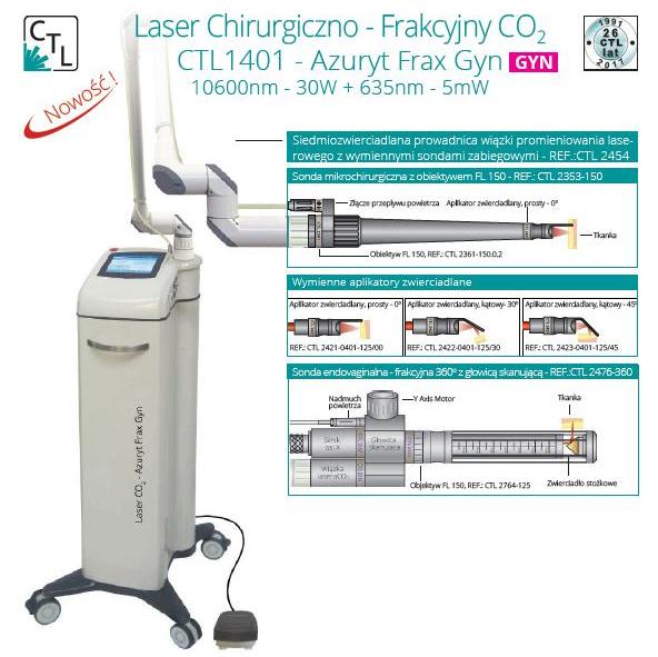 Lasery ginekologiczne CTL 1401 - Azuryt Frax Gyn 10600 nm/635 nm