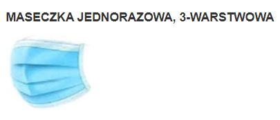 Maski chirurgiczne B/D 3-warstwowa maseczka jednorazowa