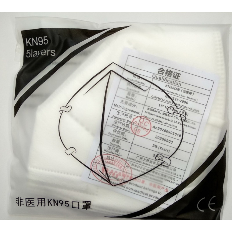 Maski ochronno-filtrujące B/D KN95/FFP2