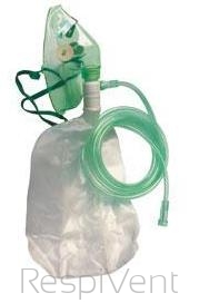 Maski tlenowe Respivent Maska tlenowa dla dorosłych z rezerwuarem tlenu i drenem 2,1 m
