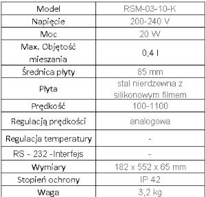 Mieszadła magnetyczne Phoenix Instrument RSM-03-10K