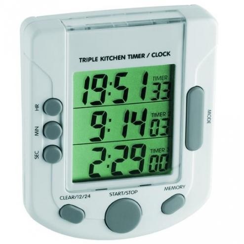 Minutniki laboratoryjne Dostmann Zegar elektroniczny 3-kanałowy