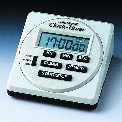 Minutniki laboratoryjne Huger Mikrochronometr z zegarem