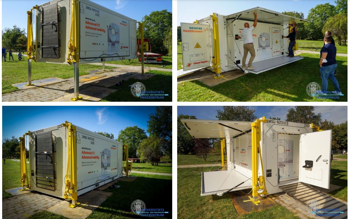 Modułowe mobilne pracownie TK-Kontenery na tomografy komputerowe Zeppelin Mobile System / SIEMENS Kontener z tomografem komputerowym