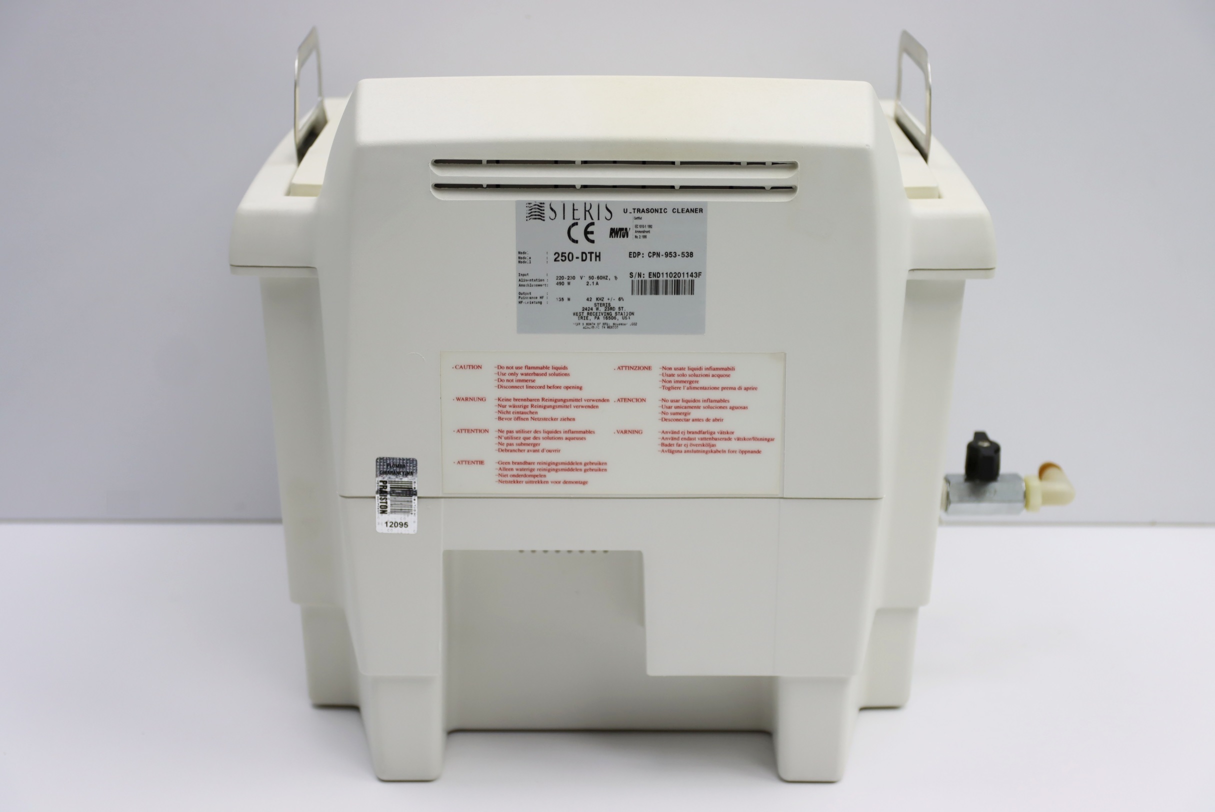 Myjnie ultradźwiękowe używane STERIS AMSCO SONIC 250-DTH - Praiston rekondycjonowany