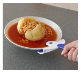 Naczynia do podawania posiłków dla osób niepełnosprawnych PDS CARE Chwytak do gorących talerzy