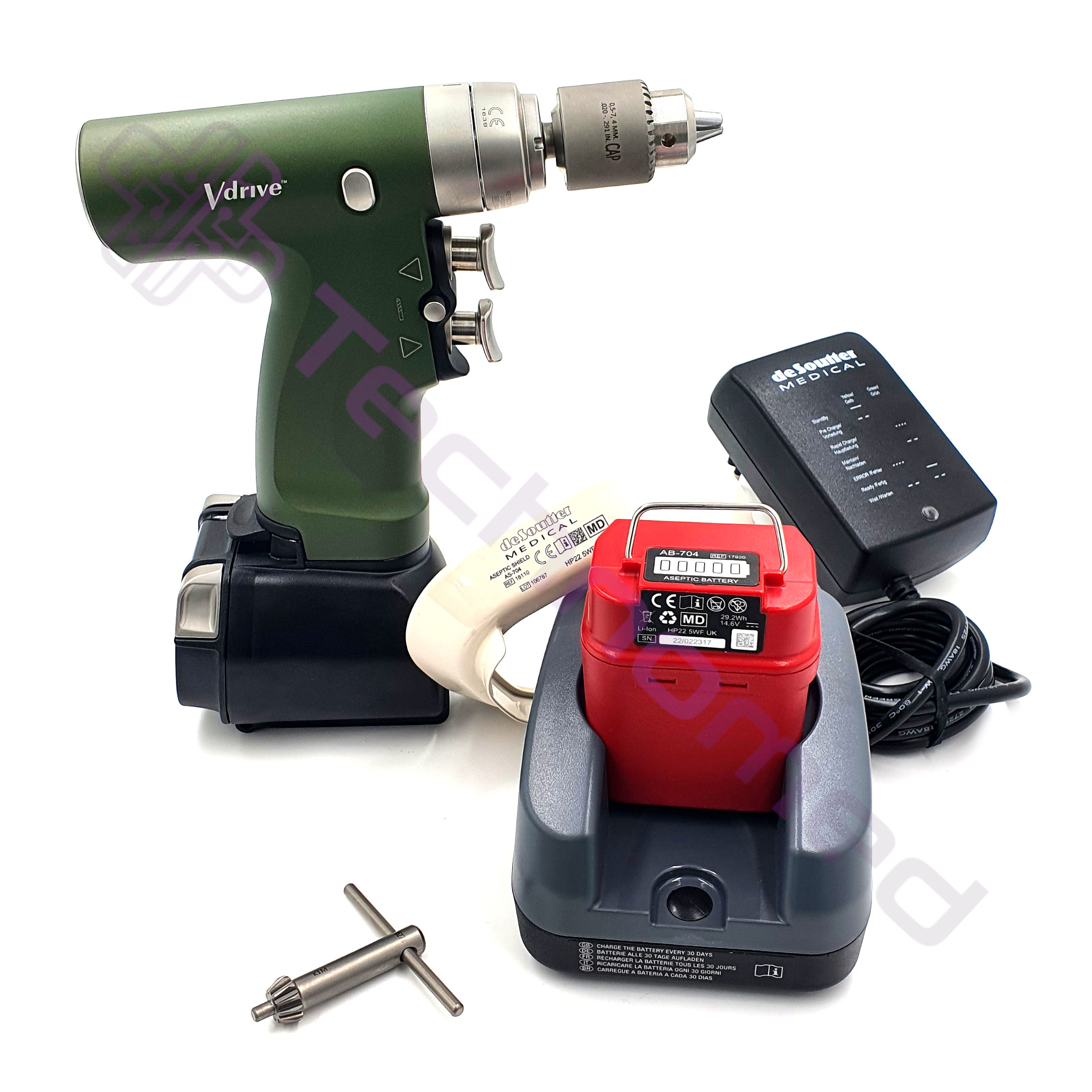 Napędy chirurgiczne - wiertarki ortopedyczne weterynaryjne DE SOUTTER V-Drive