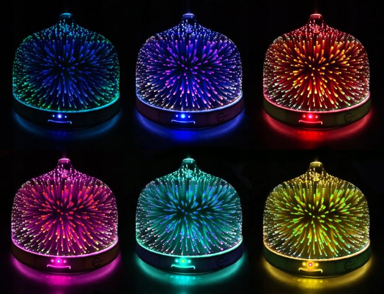 Nawilżacze ultradźwiękowe i parowe Carruzzo 3w1 lampka nocna, projektor