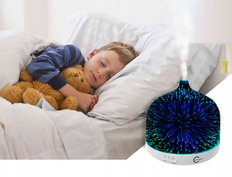 Nawilżacze ultradźwiękowe i parowe Carruzzo 3w1 lampka nocna, projektor