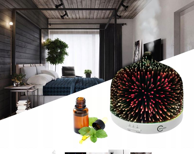 Nawilżacze ultradźwiękowe i parowe Carruzzo 3w1 lampka nocna, projektor