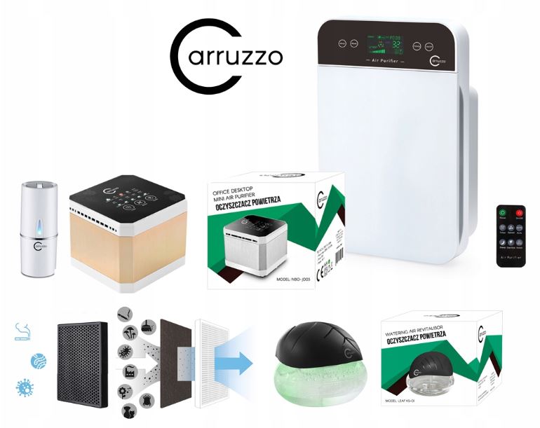 Nawilżacze ultradźwiękowe i parowe Carruzzo LEAF KS-01