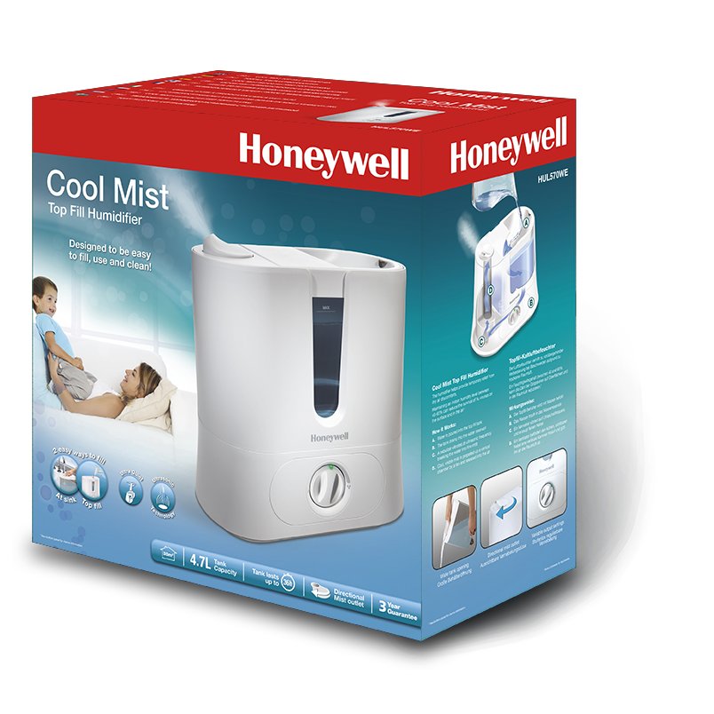Nawilżacze ultradźwiękowe i parowe Honeywell HUL570WE4