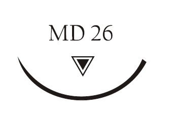 Nici chirurgiczne z igłą okrągłą Vigilenz Ecosorb E37MD26W