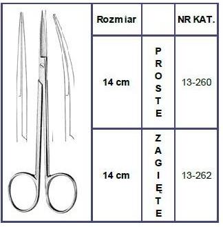 Nożyczki chirurgiczne i zabiegowe Sintraco Joseph