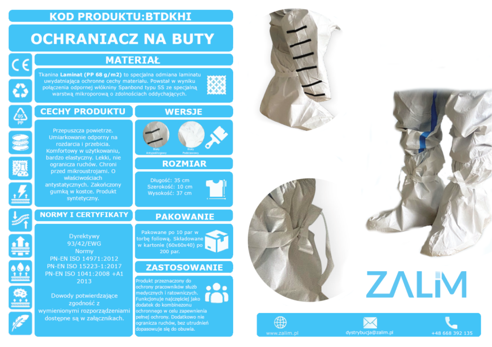 Ochraniacze na obuwie B/D PE + PP 68