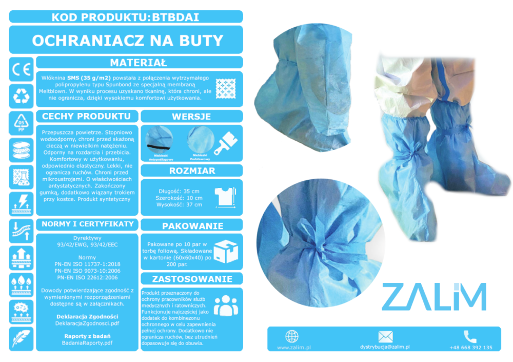 Ochraniacze na obuwie B/D SMS 35
