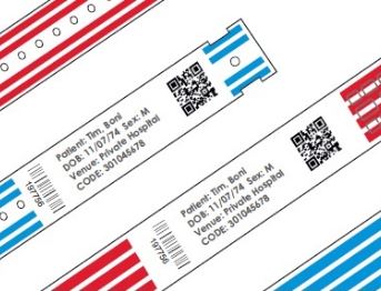 Opaski do identyfikacji pacjentów Syndicate Healthcare ULTIMOID MED z zapięciem klejonym