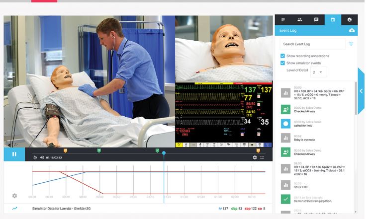 Oprogramowanie do szkolenia personelu medycznego Laerdal SimCapture
