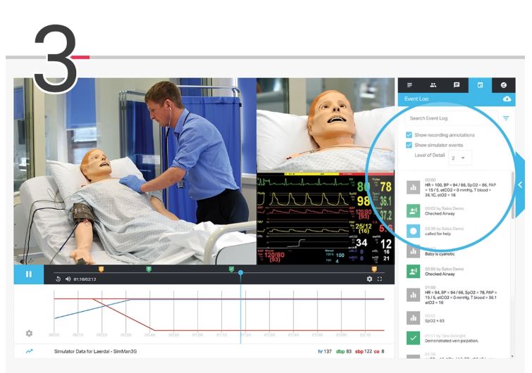 Oprogramowanie do szkolenia personelu medycznego Laerdal SimCapture
