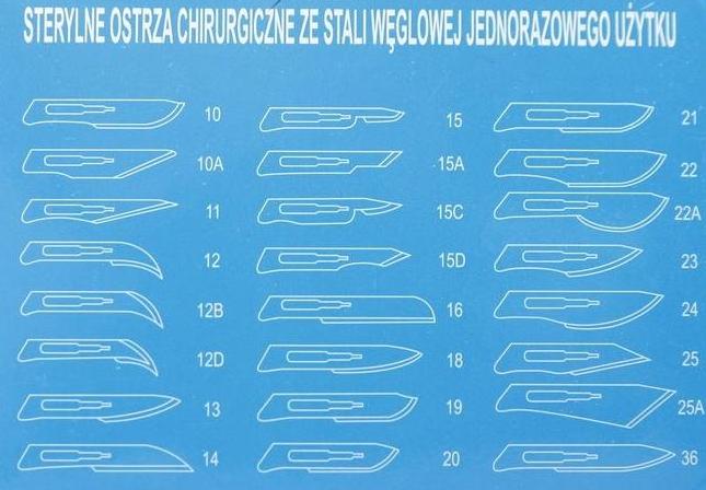 Ostrza chirurgiczne ZARYS Ostrza chirurgiczne