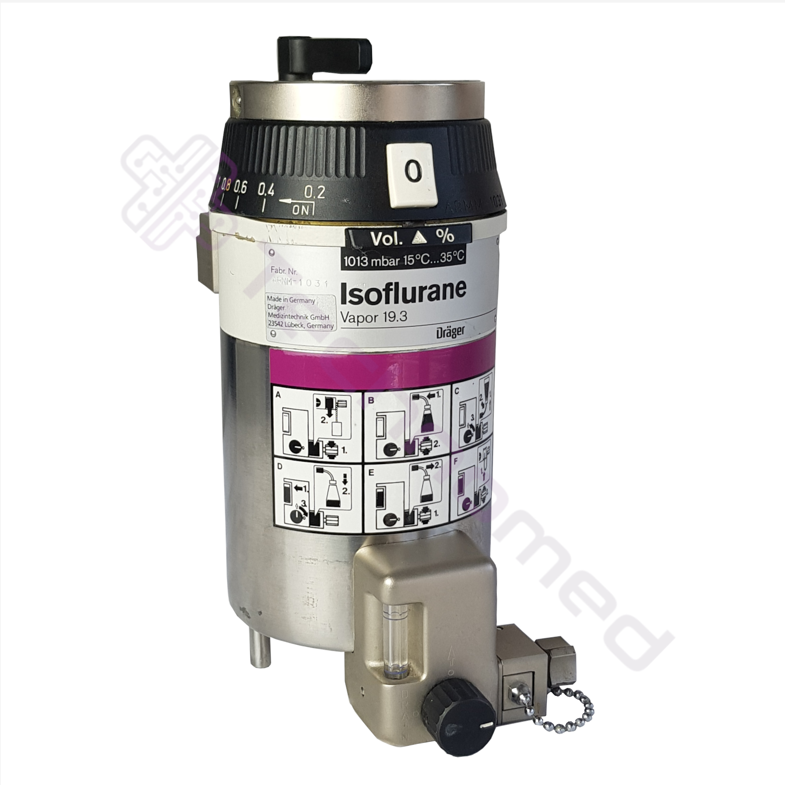 Parowniki do aparatów do znieczulenia używane Dräger VAPOR 19.3 Cagemount - Technomed Używane