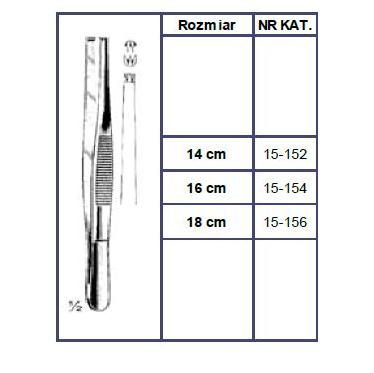 Pęsety (pincety) chirurgiczne i zabiegowe Sintraco Chirurgiczna