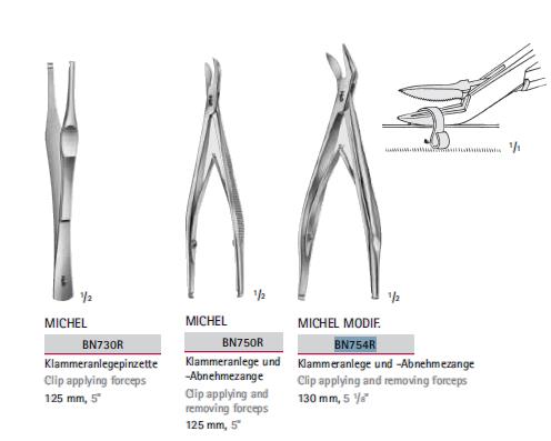 Pęsety (pincety) do szwów B.Braun MICHEL