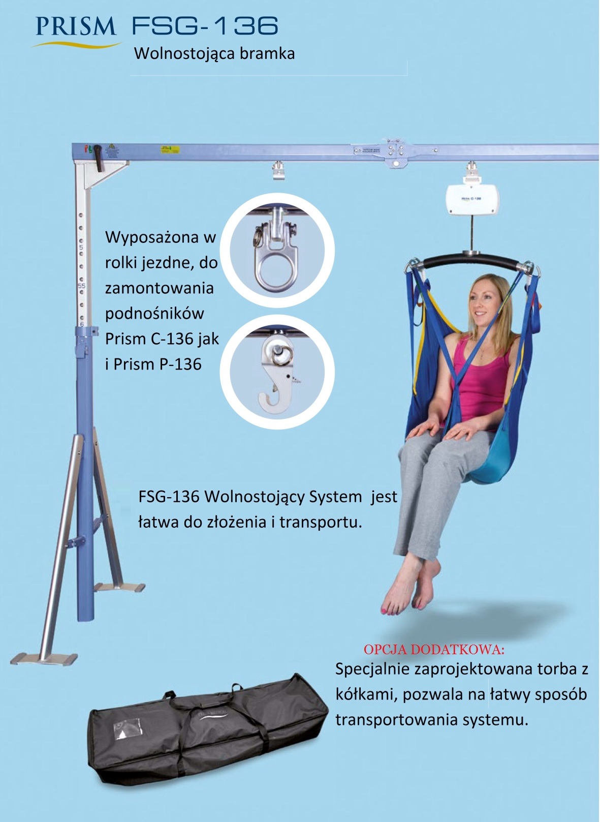 Podnośniki sufitowe Prism Medical UK Prism FSG-136