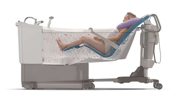 Podnośniki transportowo - kąpielowe jezdne Arjo Symbliss Bath Chair