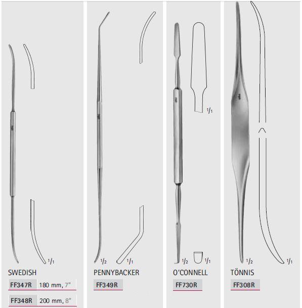 Podważki chirurgiczne B.Braun Podnośniki i podważki kostne