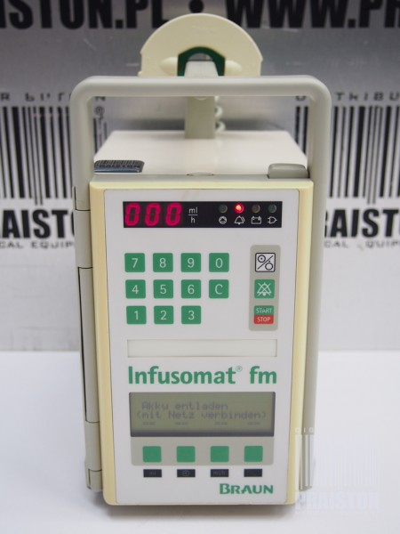 Pompy infuzyjne objętościowe używane BRAUN Pompa infuzyjna (wolumetryczna) B BRAUN INFUSOMAT FM
