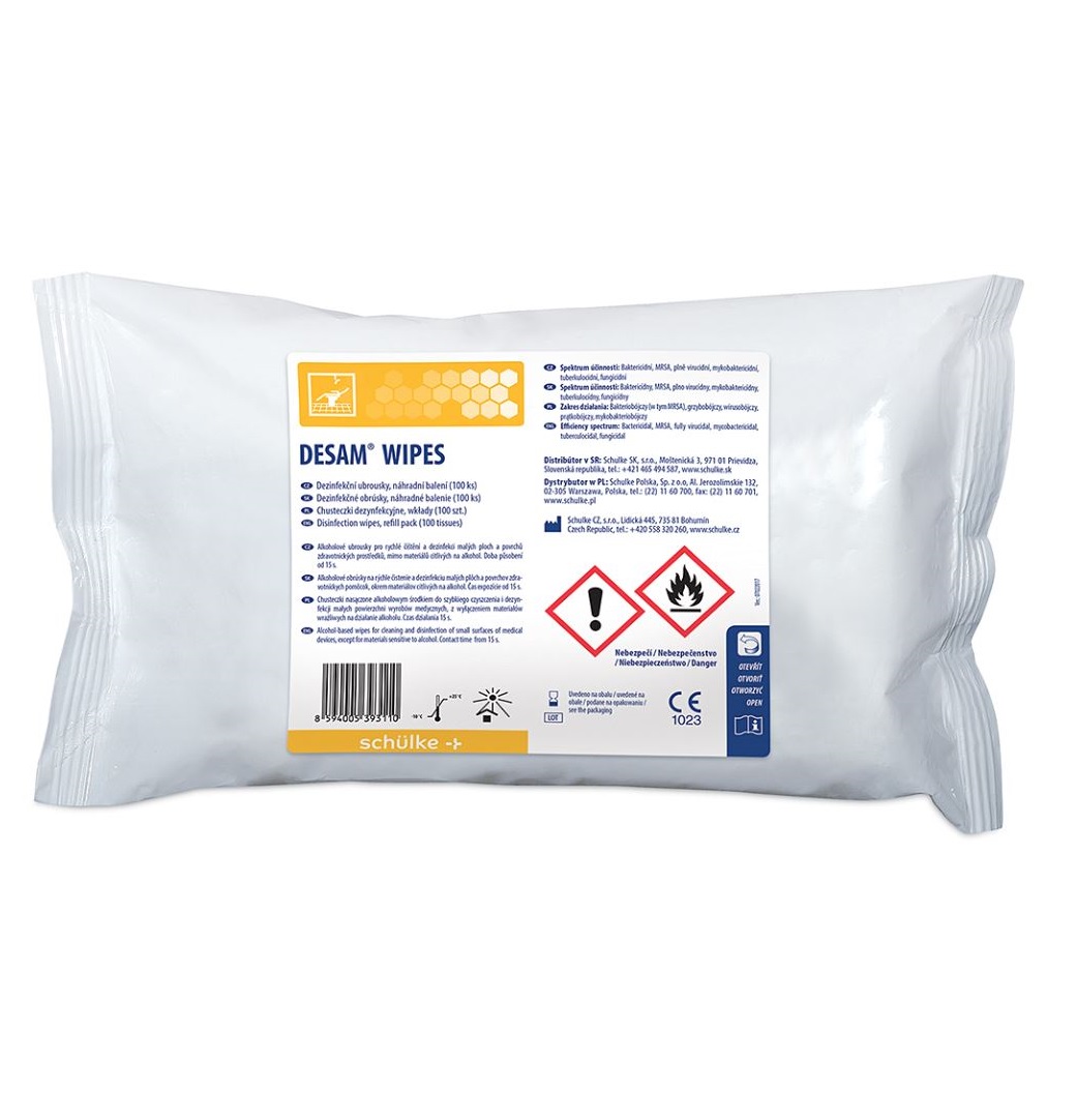 Preparaty do manualnej dezynfekcji narzędzi i wyrobów medycznych Schulke Desam chusteczki