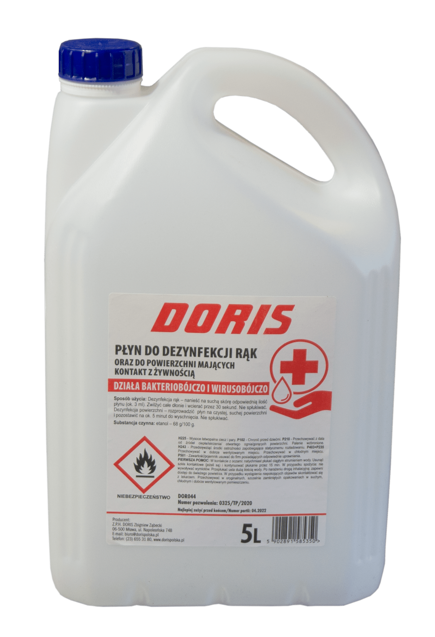 Preparaty do manualnej dezynfekcji powierzchni Doris Doris