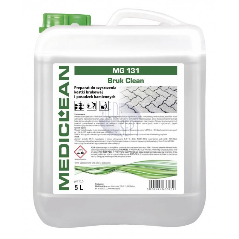 Preparaty myjące do podłóg, wykładzin i tapicerek Mediclean MG 131 Bruk Clean