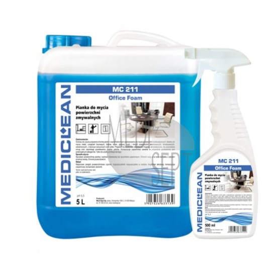 Preparaty myjące do powierzchni ponad podłogowych Mediclean MC 211 Office Foam