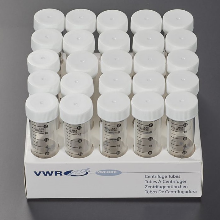 Probówki z tworzyw sztucznych VWR wirówkowe bez metalu