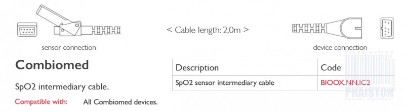 Przedłużacze do czujników SpO2 do kardiomonitorów Biogenesis Do Combiomed