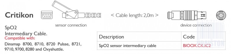 Przedłużacze do czujników SpO2 do kardiomonitorów Biogenesis Do Critikon