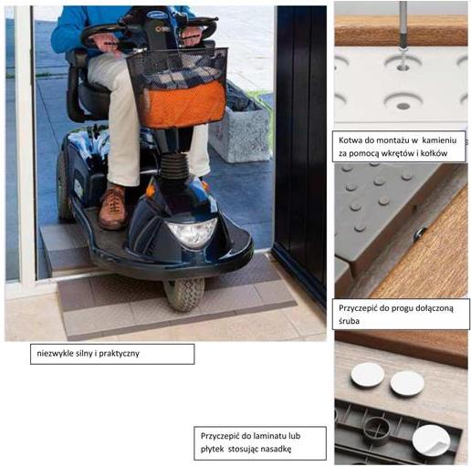 Rampy (podjazdy) do wózków inwalidzkich Secu Modułowa rampa progowa SecuCare