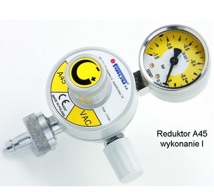 Reduktory tlenu, powietrza i innych gazów medycznych Farum A45