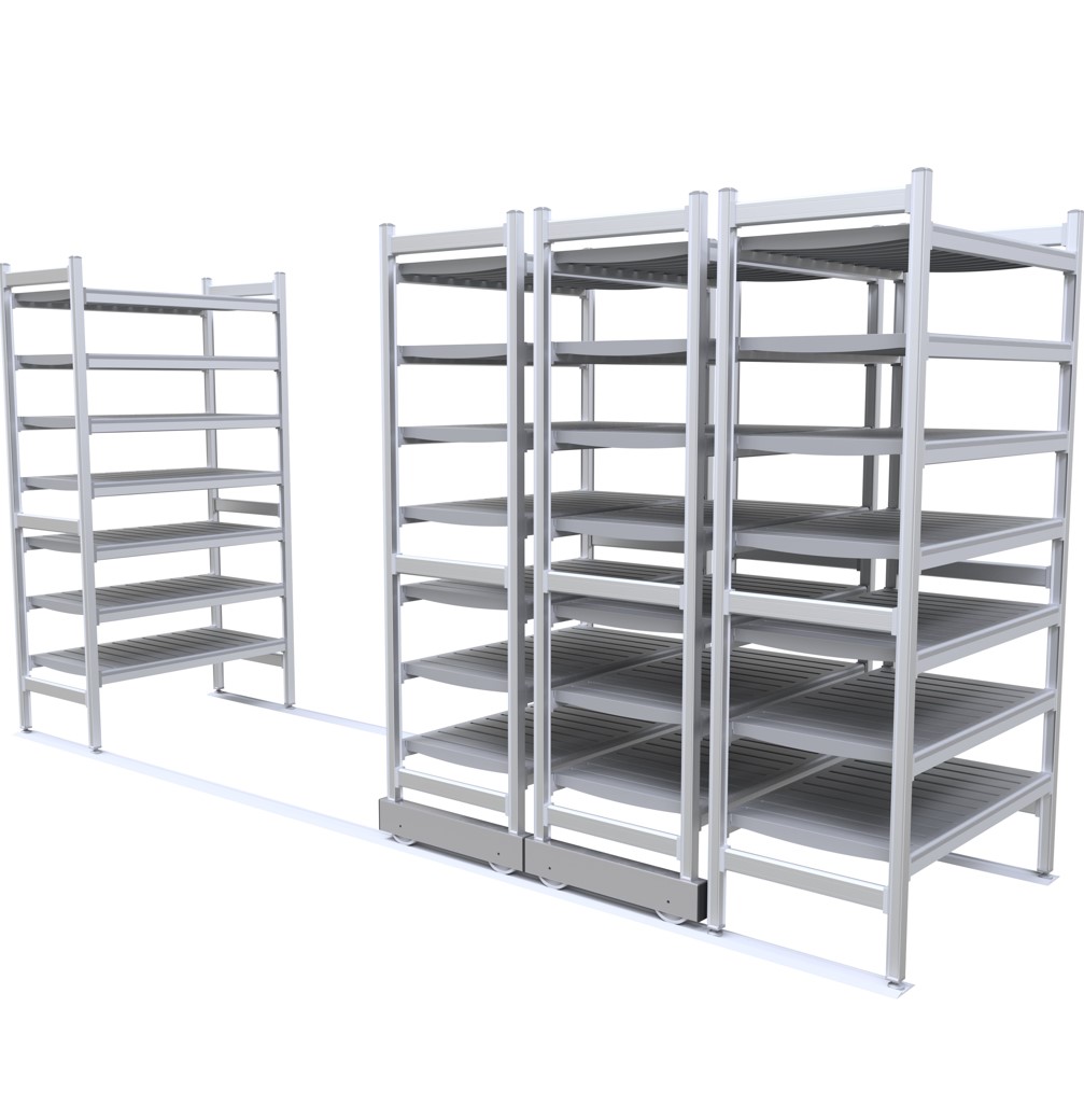 Regały medyczne Pegasus Salus High Density (dolna szyna łączna)