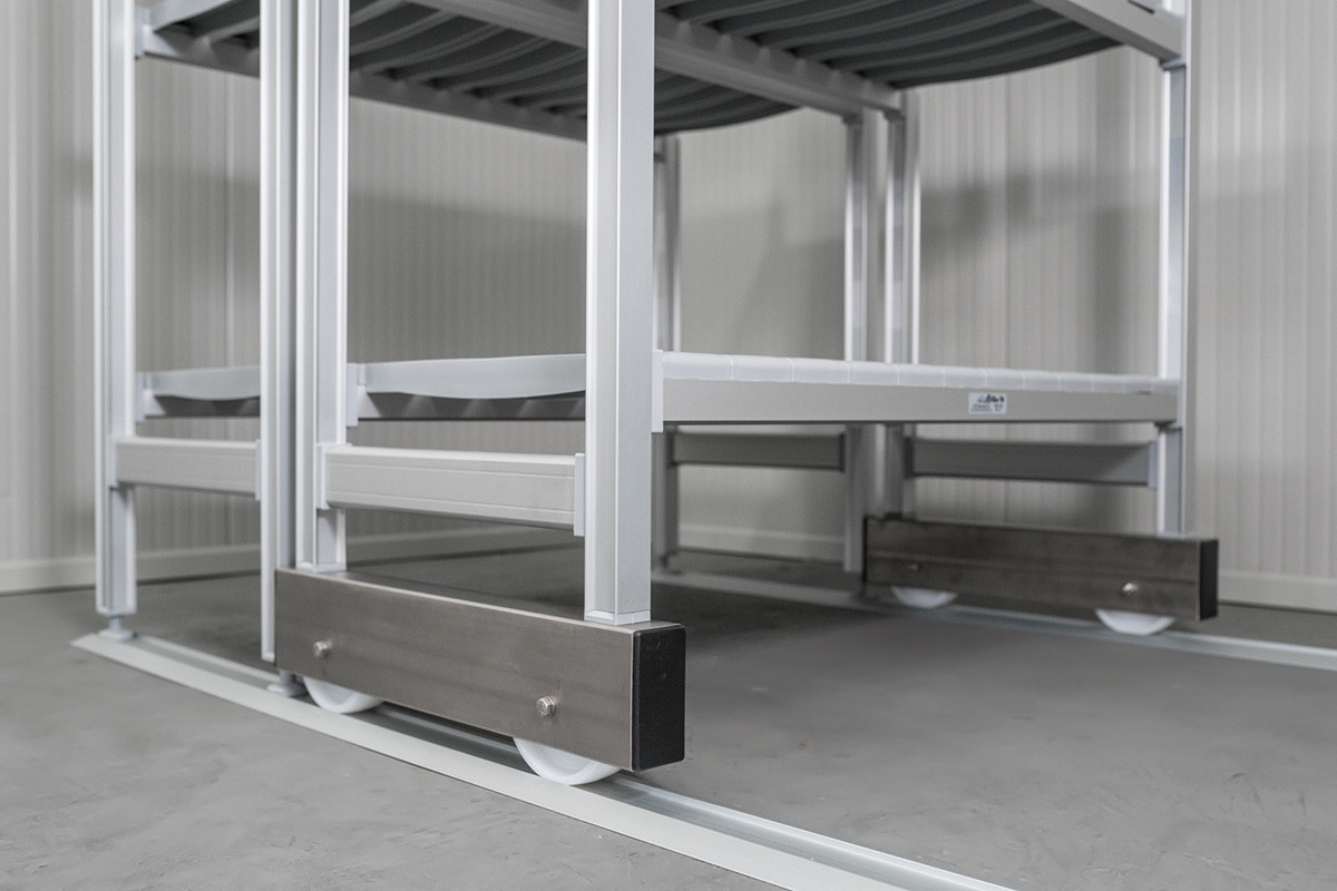 Regały medyczne Pegasus Salus High Density (dolna szyna łączna)