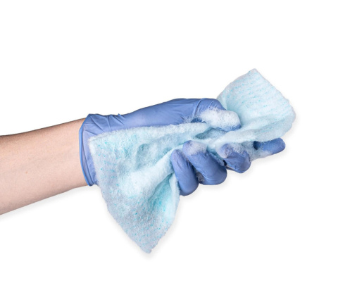 Rękawice i myjki do mycia ciała pacjenta LayerTex Cleanet