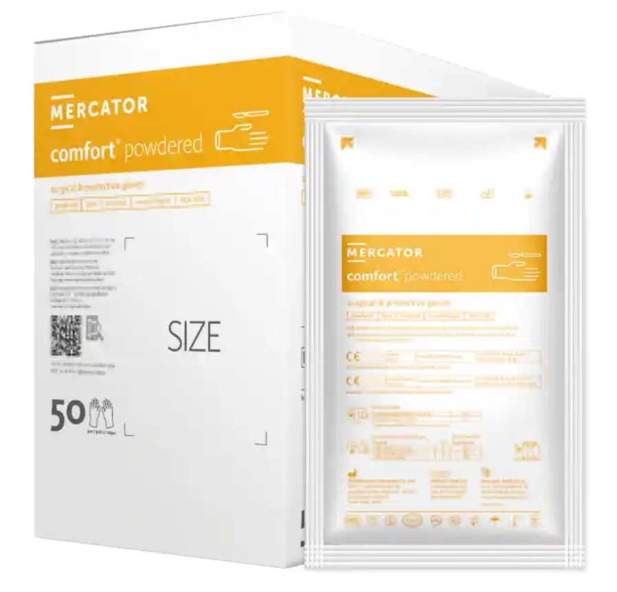 Rękawice medyczne Mercator Medical comfort powdered EO