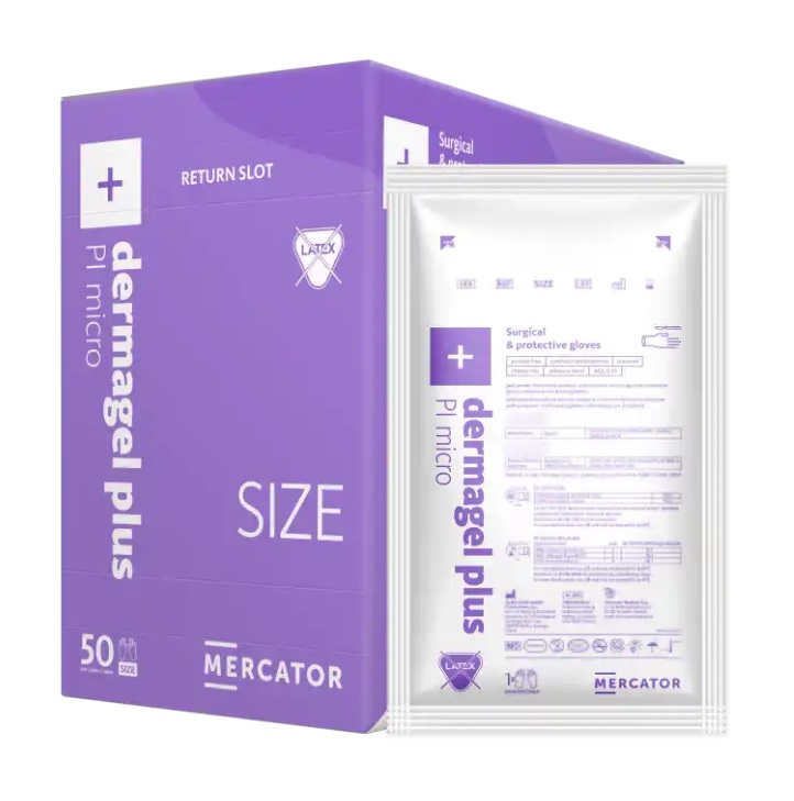 Rękawice medyczne Mercator Medical dermagel plus PI micro