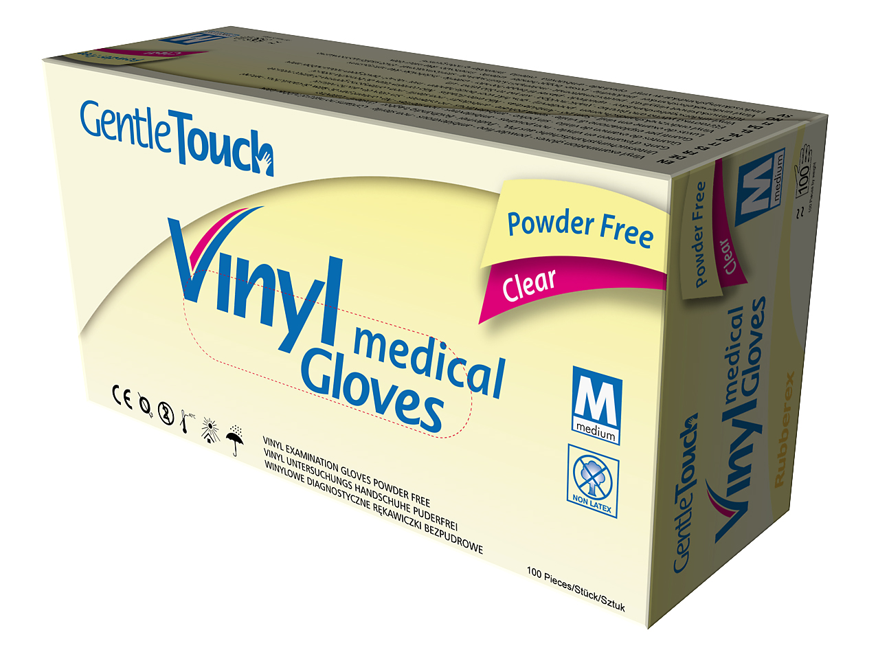Rękawice medyczne Rubberex GentleTouch Medical Powder Free Clear