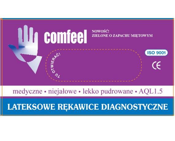 Rękawice medyczne TG Medical COMFEEL lateksowe miętowe