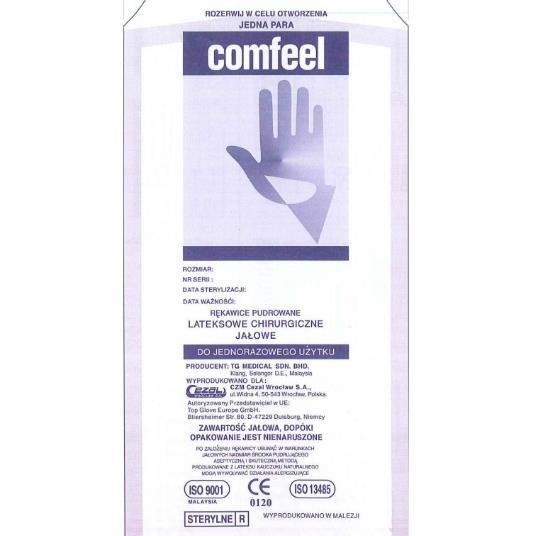 Rękawice medyczne TG Medical COMFEEL pudrowane